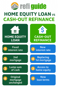 home equity loan vs cash out refinancing
